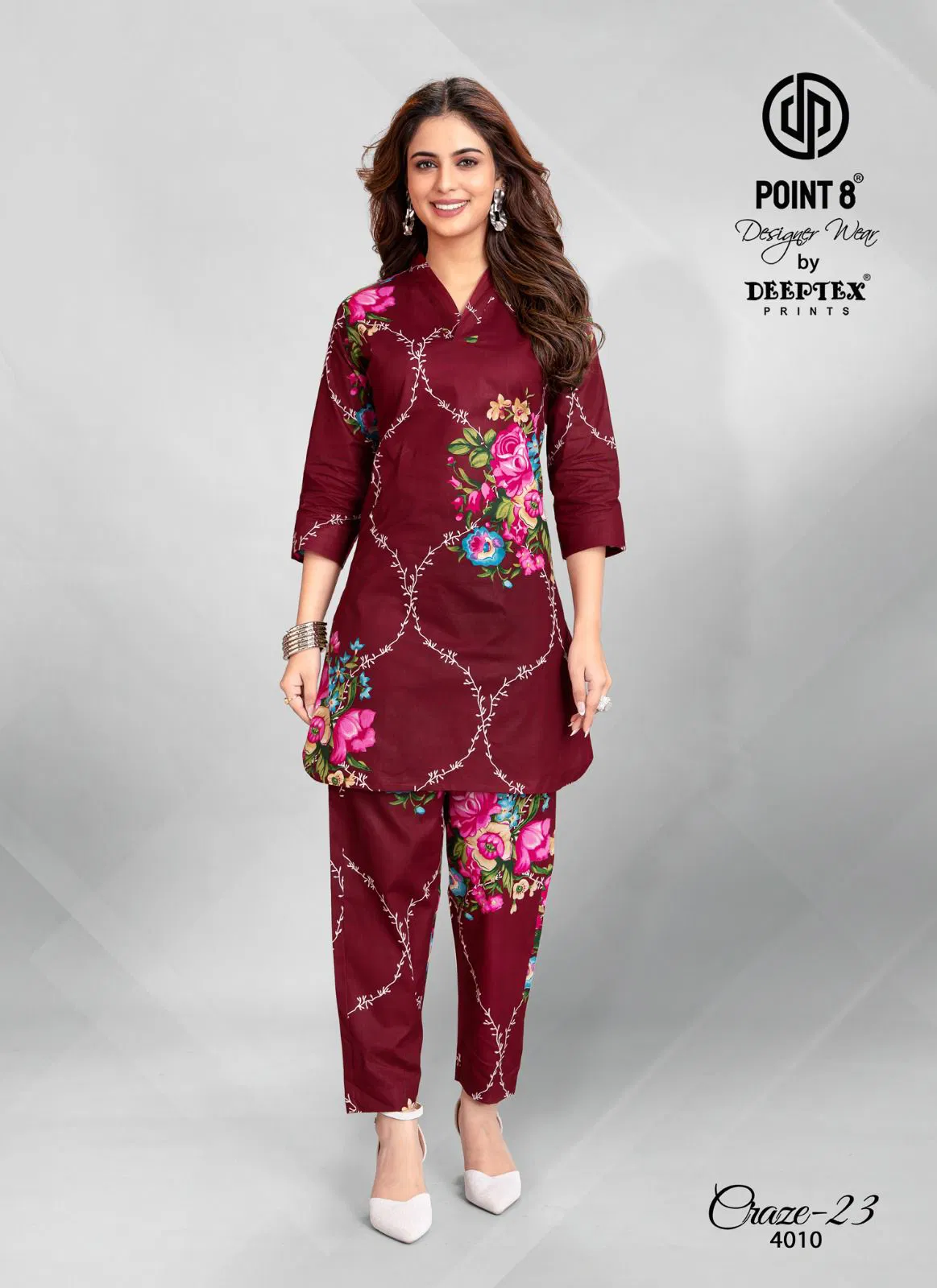 Craze 23 Vol 4 By Deeptex Cotton Printed Cord Set Suppliers In India